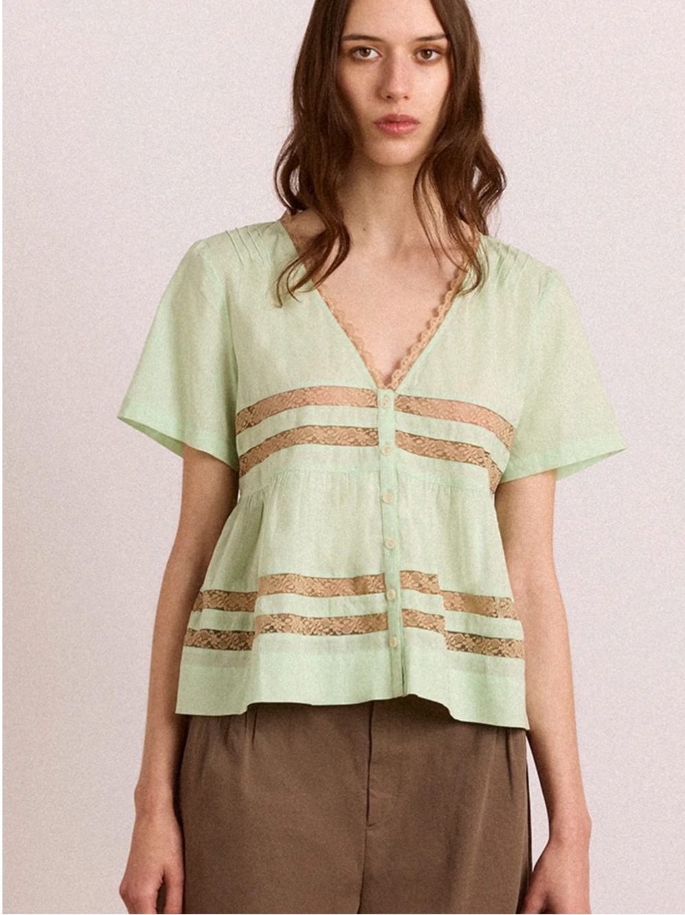NWT Damson Madder Tilda Lace Blouse Sz US 10